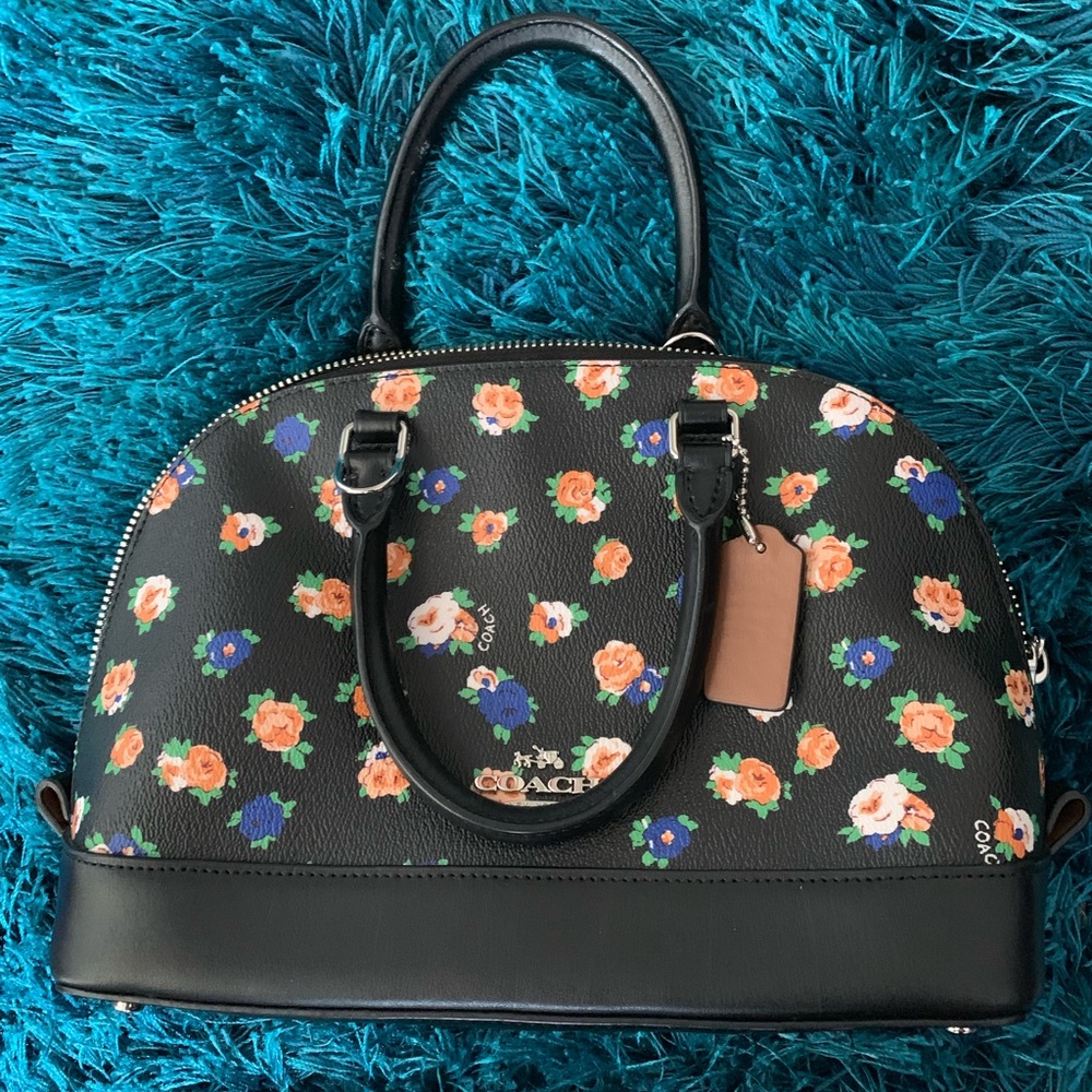 Coach Mini Sierra Satchel Floral Purse
